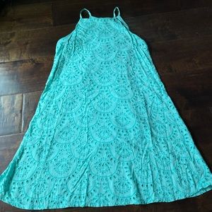 Teal Lace Dress